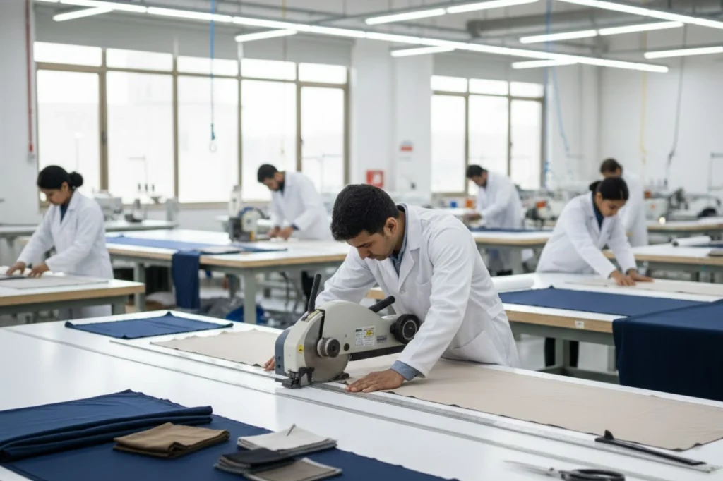 Premium, breathable materials selected for durability by a specialized Uniform Manufacturer in UAE.