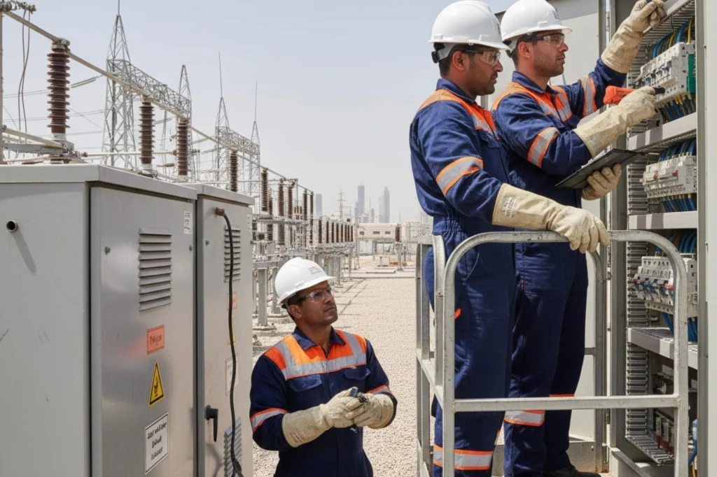 Reflective safety vests for construction sites from Labour Uniform Manufacturers Dubai.