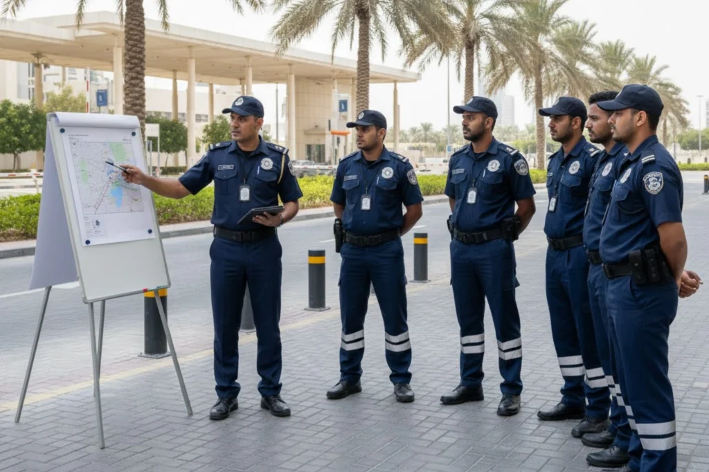 Heavy-duty tactical vests and cargo pants from specialized Security Guard Uniform Manufacturers Dubai.