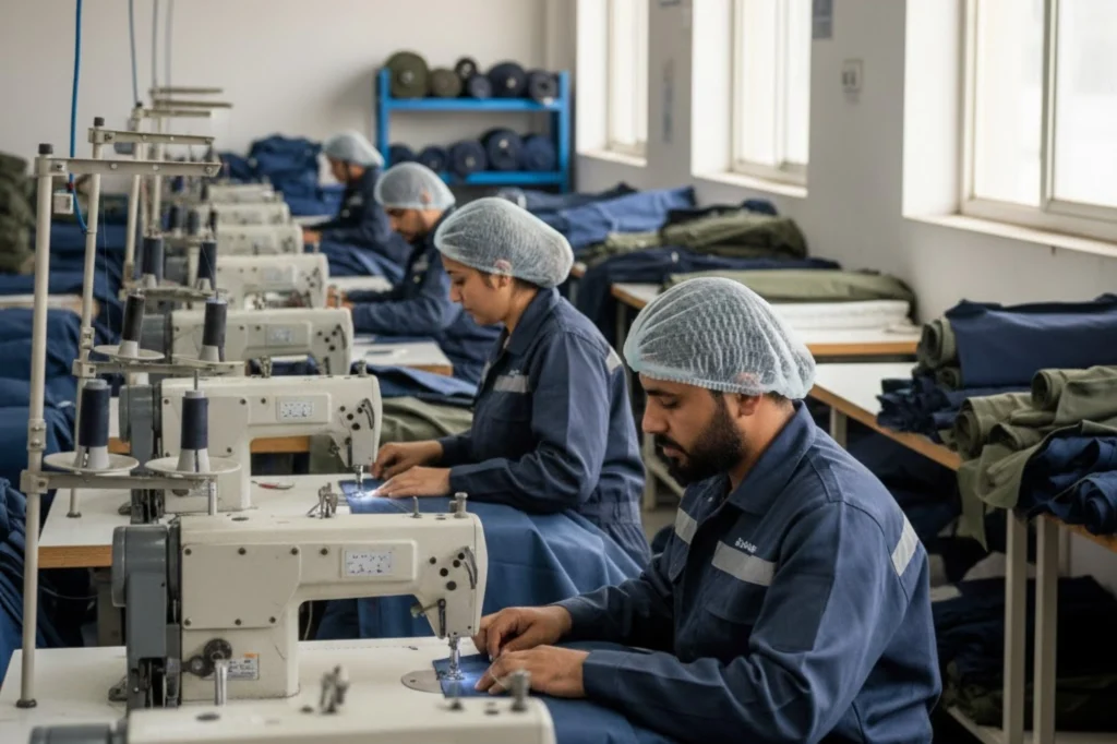 High-quality, durable textiles sourced for various industries by a Uniform Manufacturer in Sharjah.