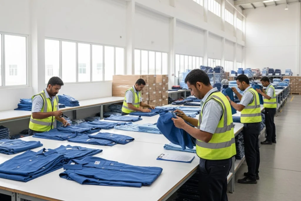 Elegant hotel and restaurant staff clothing supplied by an expert Uniform Supplier UAE.